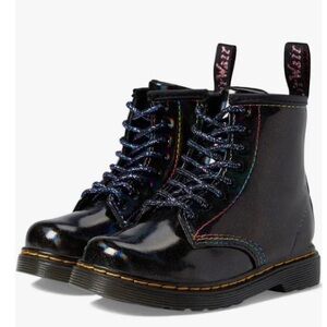 Dr. Martens Kids Black Iridescent Boots